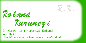 roland kurunczi business card